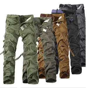 Pantalon Cargo personnalisé pour hommes, taille élastique, en Nylon, décontracté, joggeurs empilés, pantalons de survêtement avec poches