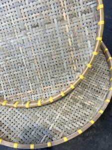 Agricultural Products Round Handmade Serving Smoked Bamboo and Drying <b>Trays</b> for Farm Produce Reusable Food and Herbs - Product Image 5