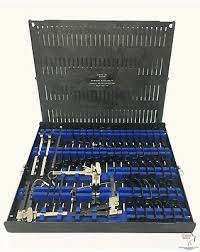 Spinal Surgical Retractor System Stainless Steel Self <b>Retaining</b> Blades with Blue Silicone Sterilization Tray <b>Case</b> - Product Image 6