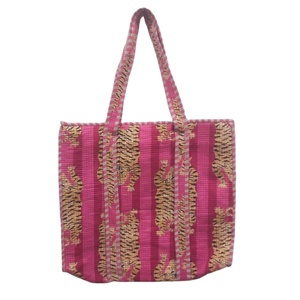 กระเป๋าโท้ทผ้าฝ้ายสีทึบสำหรับผู้หญิงขนาดใหญ่สำหรับฤดูร้อนฤดูใบไม้ร่วง - Product Image 1