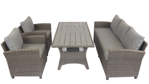 Juego de Muebles de Jardín Julemind, Juego de Comedor de Mimbre Sintético con Estructura de Acero, Sillas y Mesas de Café para Uso en Restaurantes, Artículo de Muebles de Mimbre de Primera Calidad - Product Image 6