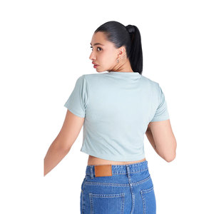 Top Corto para Mujer, Diseño Básico, Corte Elegante, Material Transpirable y Refrescante, Estilo Moderno para Adolescentes - Product Image 5