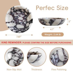 Premium Modern Marble Decorative Bowls for Home Kitchen <b>Dining</b> Use Multi-Functional Serving Bowl for Diwali Celebrations-Stone - Product Image 2