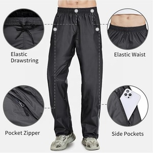 <b>Men</b> Waterproof Rain <b>Pants</b> Lightweight Breathable Windproof Straight Leg Outdoor Cycling Hiking Trousers <b>Thermal</b> Running <b>Pants</b> - Product Image 3