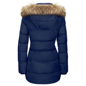 Solid Trader Cozy Urban Explorer Wind Resistant <b>Extra</b> Warm <b>Padded</b> Quilted <b>Long</b> Length Hooded <b>Coat</b> Women <b>Long</b> Puffer Jacket - Product Image 4
