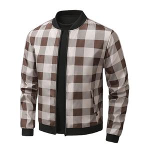 Chaquetas Varsity para Hombre al por Mayor, Chaquetas Letterman Sublimadas, Chaqueta Bomber con Patrón a Cuadros Sublimado Personalizada - Product Image 1