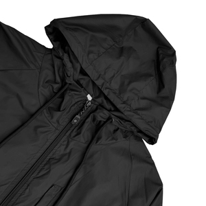Chaqueta cortavientos con capucha y cremallera completa, conjunto deportivo negro liso, jogger cargo para hombre, ropa de calle para exteriores, ropa deportiva ligera al por mayor - Product Image 4