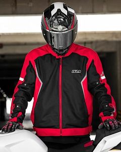 Chaqueta de Motocicleta ILM para Hombre, Manga Larga, Cortavientos, con Bloques de Color, para Todas las Estaciones, Ropa de Carreras - Product Image 3