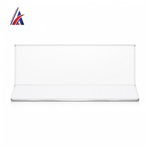 Meilleure Vente Excellent Support en Acrylique en Forme de L pour Étiquettes de Prix 250x85 mm, Présentoir Incliné Transparent pour Comptoir - Product Image 3