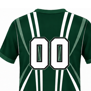 Dark Green <b>White</b> Rugby Jersey <b>Short</b> <b>Sleeve</b> V Neck Team Uniform Breathable Custom Training Sportswear <b>Shirt</b> - Product Image 3