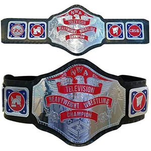 เข็มขัดแชมป์มวยปล้ำเฮฟวี่เวทคุณภาพสูง แบบไม่สามารถโต้แย้งได้ ขนาดผู้ใหญ่ แผ่นโลหะ สายหนัง - Product Image 6