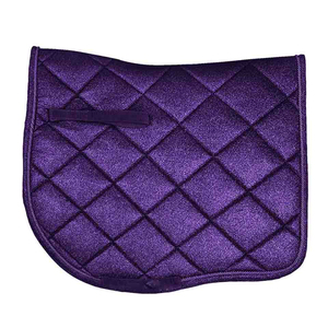 Tapis de selle tout usage noir matelassé respirant avec rembourrage en polyester, doublure en maille, sangle de selle et extérieur en coton pour l'équitation - Product Image 6