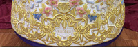 Chasuble en soie blanche brodée avec motif floral doré, vêtement liturgique pleine longueur pour adultes, unisexe, tenue formelle