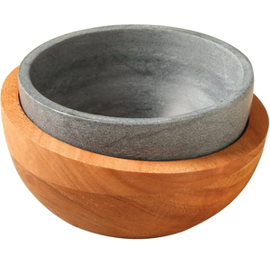 Wood Ice Cream Bowl With Spoon Hotel Restaurant Wood Serving <b>Chocolate</b> Desserts Bowl With Spoon - Product Image 5