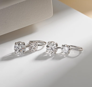 Pendientes de Diamantes de Laboratorio de Lujo Vintage para Mujer, Uso Diario, Plata 925, Corte Brillante, Certificados por IGI, para Compromiso, Boda, Fiesta - Product Image 3