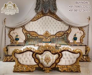 Lit en teck massif sculpté à la main en forme de paon, aspect majestueux, taille personnalisée, pour chambre à coucher, usage traditionnel, durable, DST EXPORTS USA - Product Image 3