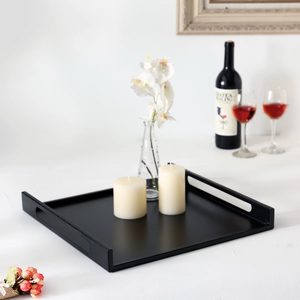 Plateau de service moderne en métal fait main, écologique et résistant à la chaleur pour plats chauds, assiette de Noël, idéal pour hôtels, à prix avantageux - Product Image 4