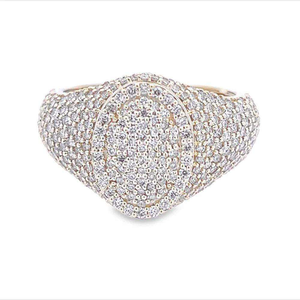Moissanite Pavé <b>Dome</b> <b>Ring</b> Iced Out Wide Band Luxury Statement Jewelry Sparkling Cocktail <b>Ring</b> for Women - Product Image 6