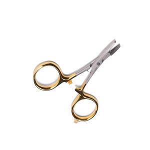 Pinzas de Pesca con Mosca Estándar, con Anillas Doradas, de Mandíbula Curva, Tipo Tijera, de Acero Inoxidable, Hemostáticas, para Atado Manual y Corte, Hosanna Quirúrgicas - Product Image 5