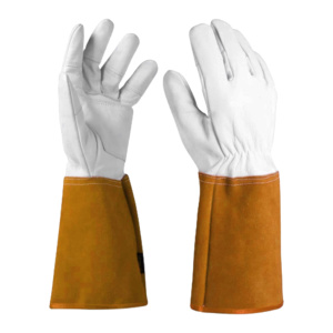 Gants de sécurité industriels robustes de haute qualité en cuir pleine fleur lisse pour soudage TIG, certifiés CE, résistants à la chaleur - Product Image 2