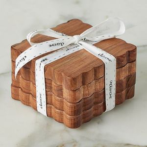 Export Quality Wooden <b>Drink</b> <b>Coasters</b> Mat Heat Resistant Table Protection for Dining Table Office Cafe Bar In Bulk Quantity - Product Image 5