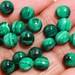 Malachite verte naturelle riche, cabochon rond, pierre précieuse certifiée de haute qualité pour la fabrication de bijoux artistiques, pierres brutes de 6 mm - Product Image 3