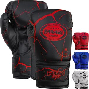 ถุงมือชกมวยหนัง PU คุณภาพพรีเมียม Farabi สำหรับเด็ก MMA มวยไทย ฝึกซ้อม พร้อมสายรัดแบบ Hook and Loop ขายส่ง - Product Image 1