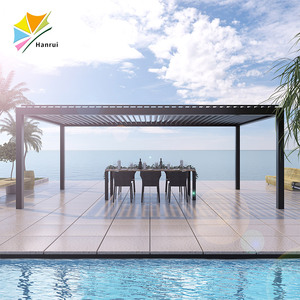 Pérgola <span class=keywords><strong>de</strong></span> aluminio motorizada resistente y duradera con techo ajustable protección contra la intemperie pérgola gazebo al aire libre - Product Image 6
