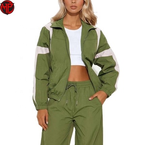 เสื้อแจ็คเก็ตกันลมระบายอากาศ ชุดแจ็คเก็ตกันลมสองชิ้น ชุดวอร์มแจ็คเก็ตกันลมขายส่งสำหรับผู้หญิง ชุดวอร์มสำหรับผู้หญิง - Product Image 3