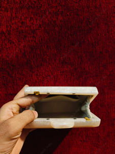 Luxury handcrafted resin clutch bag with marble texture bead handle evening party statement accessory for women - Product Image 5