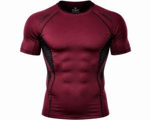 Men's Blue Full Sleeve Compression Rash Guard Eco-Friendly Spandex/Polyester Quick Dry Breathable <b>Athletic</b> Workout Top - Product Image 2