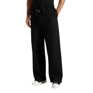 Men's Full <b>Zip</b> Hooded Tracksuit With Wide Leg <b>Trousers</b> Drawstring Waist Open Hem Relaxed Fit Two Piece Wholesale Custom OEM Sets - Product Image 4