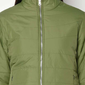 Vestes matelassées pour femmes à fermeture éclair, coupe ajustée, manches longues, de haute qualité, épaisses et tendance, manteaux d'hiver en duvet pour femmes - Product Image 3