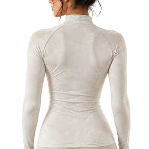 <b>Women</b> <b>Compression</b> Shirt Premium Rash Guard Full Sleeve Anti-Uv Front Logo Print Lightweight Fabric Custom Made Desgin - Product Image 2