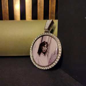 Custom Iced Out Memory Pendant Hip Hop Pendant 925 Silver Custom Moissanite Pendant Custom Photo <b>Locket</b> Picture Pendant - Product Image 4