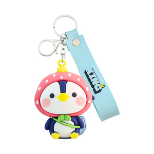 Fabrication de porte-clés personnalisés en PVC souple, animaux mignons, dessins animés, promotionnels, avec logo imprimé UV, légers. - Product Image 3