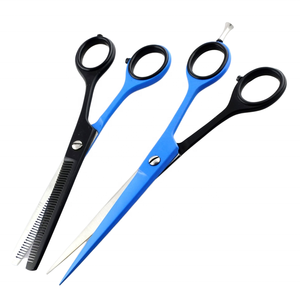 Professionnel en acier inoxydable SS 420 rasoir-lame droite coupe de cheveux ciseaux amincissants pour les fournitures de Salon de coiffure de beauté - Product Image 1