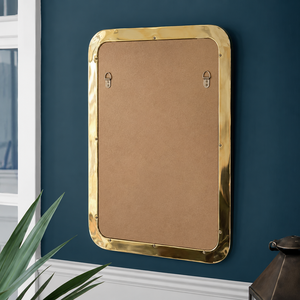 Luxury <b>Gold</b> <b>Rectangular</b> Wall <b>Mirror</b> Hammered Metal Frame Decorative Bathroom Living Room Bedroom Home Decor Accent <b>Mirror</b> - Product Image 3
