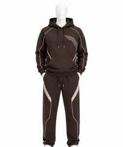 Ensemble de survêtement homme personnalisé en molleton deux pièces, vente en gros pour marques streetwear américaines, faible MOQ, directement de l'usine, prêt à l'emploi pour les acheteurs. - Product Image 4