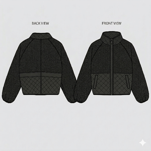 Chaqueta de Béisbol Universitaria Minimalista para Mujer, Chaqueta Bomber Corta de Satén Premium, Ropa de Moda de Alta Gama Personalizable para Damas - Product Image 6