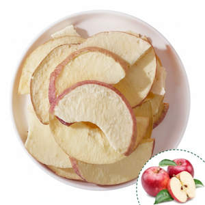 Tranches d'Apple Entières Biologiques Lyophilisées Prêtes à Manger, Snacks de Fruits Séchés pour Femmes Enceintes, Pack en Gros - Product Image 1