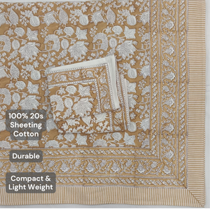 Premium Hand Block Printed 100% Cotton 200TC Floral Bed <b>Sheet</b> Set Boho Indian Print <b>King</b> <b>Size</b> Eco Friendly Soft Machine Washable - Product Image 4