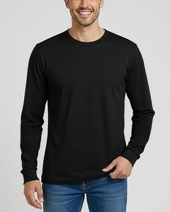 Camisa Esencial de Manga Larga Hecha con Hilo Resistente para Uso Diario, Cuello Redondo Clásico, Corte Regular Confiable - Product Image 4