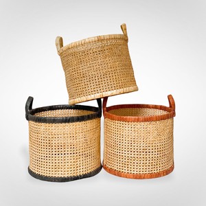 Natural rattan <b>baskets</b> decorative round bread <b>basket</b> combo for restaurant <b>table</b> accessories - Product Image 6