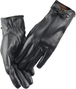 Fashion <b>Gloves</b> for Women, Leather Touchscreen Bowknot <b>Gloves</b> - Product Image 1