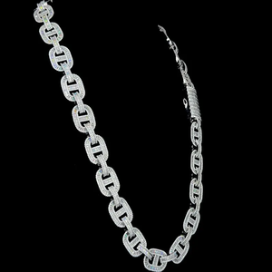 Collier de luxe en moissanite et diamants, style hip-hop glacé, chaîne audacieuse de créateur pour homme, mode streetwear haut de gamme - Product Image 2