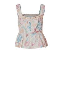 Blusa Peplum de Algodón Floral para Mujer, Ecológica, de Primera Calidad, Ligera, Transpirable, Corte A, Ajustada, para Fiestas - Product Image 3