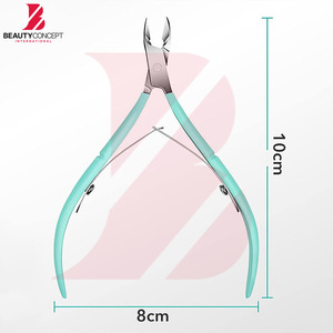 Coupe-cuticules professionnel en acier inoxydable, manche doux au toucher, vert menthe, antidérapant, outils de manucure de qualité supérieure - Product Image 6