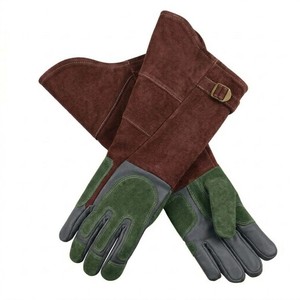 Industrial Strength Welding Leather Gloves Heat Resistant Fireproof Long Cuff Gauntlet Welders Safety Gloves Europe - Product Image 4