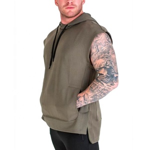 Camiseta Deportiva con Capucha para Hombre de Alta Calidad al por Mayor, Camiseta de Gimnasio Personalizada para Hombre, Camiseta sin Mangas Extra Grande para Hombre, Sudadera con Capucha para Gimnasio - Product Image 5